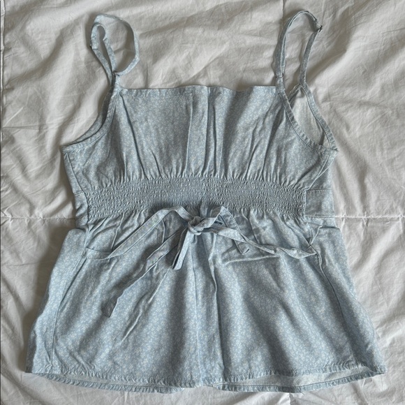 Brandy Melville Blue Floral Tiffany Tank - Picture 5 of 7